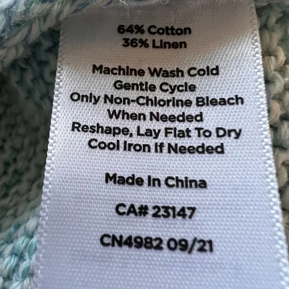 NWOT Talbots Cotton and Linen Knit Crew Neck Size M
Long Sleeve Sweater - Picture 3 of 5